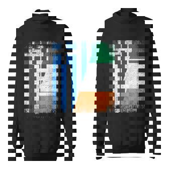 Half Greece Ireland Flag Greek Irish Pride Roots Sweatshirt Unisex | Mazezy