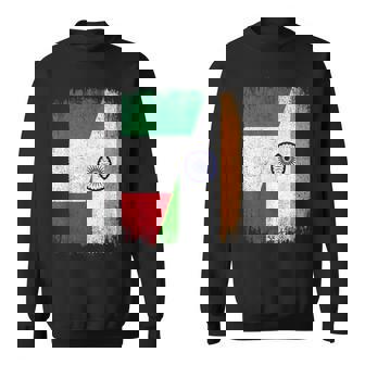 Half Italy India Flag Italian Indian Pride Roots Sweatshirt Unisex | Mazezy