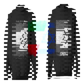 Half Italy Israel Flag Italian Israelis Pride Roots Sweatshirt Unisex | Mazezy