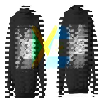 Half Jamaica Guatemala Flag Jamaican Guatemalan Pride Roots Sweatshirt Unisex | Mazezy