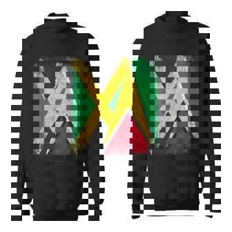 Half Jamaica Guyana Flag Jamaican Guyanese Pride Roots Sweatshirt Unisex | Mazezy