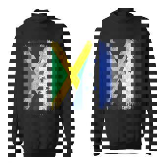 Half Jamaica Honduras Flag Jamaican Honduran Pride Roots Sweatshirt Unisex | Mazezy