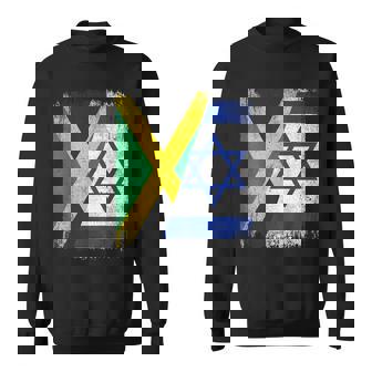 Half Jamaica Israel Flag Jamaican Israelis Pride Roots Sweatshirt Unisex | Mazezy