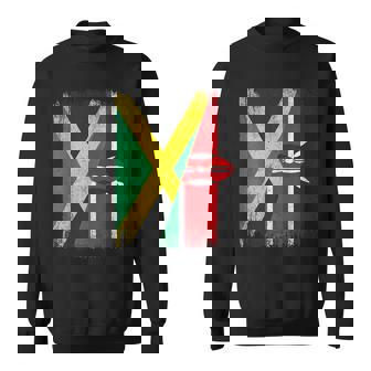 Half Jamaica Kenya Flag Jamaican Kenyan Pride Roots Sweatshirt Unisex | Mazezy