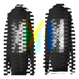 Half Jamaica Nicaragua Flag Jamaican Nicaraguan Pride Roots Sweatshirt Unisex | Mazezy