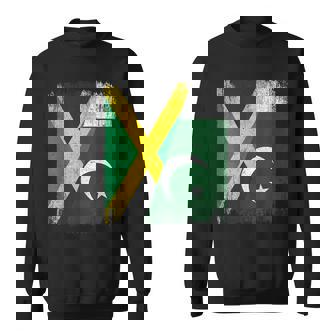 Half Jamaica Pakistan Flag Jamaican Pakistani Pride Roots Sweatshirt Unisex | Mazezy