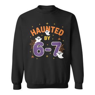 Halloween Haunted By 6-7 Cute Ghosts And Spider Webs Tank Top Sweatshirt Unisex | Mazezy