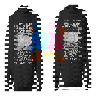 Halloween Pumpkin Gender Reveal He Or She Brother To Be Sweatshirt - Monsterry