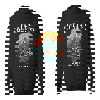 Hallstatt Austria Lake Village Retro Travel Alpine Lake Ski Sweatshirt Unisex | Mazezy