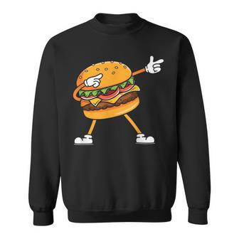 Hamburger Cheeseburger Burger Dabbing Fast Food Sweatshirt - Thegiftio UK