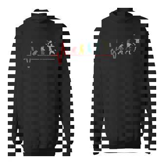 Handball Playerintage Retro Heartbeat Evolution Handball Sweater e - Cadeauxyz