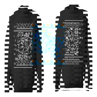 Hanukkah 67 Festive Dreidel Ugly Sweater Jew Six Seven 6 7 Sweatshirt - Monsterry