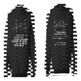 Happiness Is Heartbeat Car Guy Racer Auto Mechanic Racer Sweatshirt Unisex | Mazezy