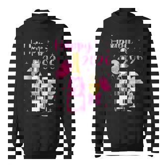 Happy 2026 Cheers To A New Year 2026 Champagne Coquette Bow Sweatshirt Unisex | Mazezy