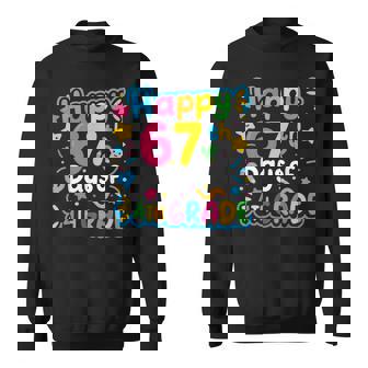 Happy 67th Day Of 4th Grade School Meme 67 Kids Teachers Sweatshirt Unisex | Mazezy
