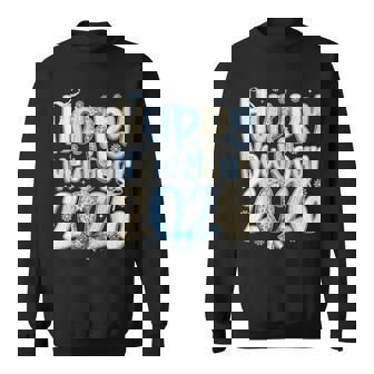 Happy New Year 2026 Crochet Yarn Coquette Bow New Year Party Sweatshirt Unisex | Mazezy