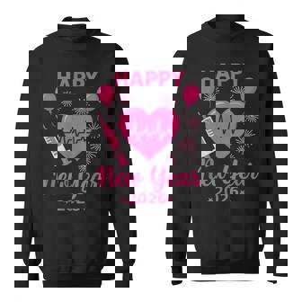 Happy New Year Nurse Crew Heartbeat New Years Eve Party 2026 Sweatshirt Unisex | Mazezy