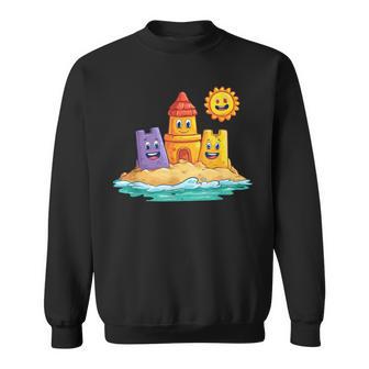 Happy Sandcastle Fun In The Sun Smiles Sweatshirt Unisex | Mazezy