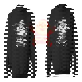 Happy Santa Claus With Drone For Pilots And Drones Lovers Sweatshirt Unisex | Mazezy