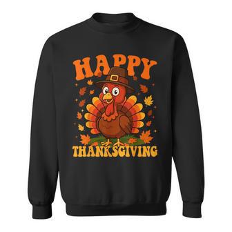Happy Thanksgiving Cute Turkey Family Dinner Thanksgiving Sweatshirt - Monsterry