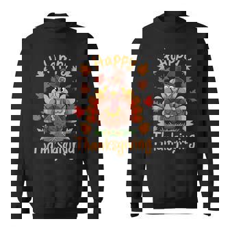 Happy Thanksgiving Turkey Family Dinner Sweatshirt - Monsterry