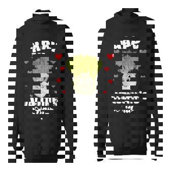 Happy Valentines Day Fennel Vegetable Lover Hearts Sweatshirt Unisex | Mazezy