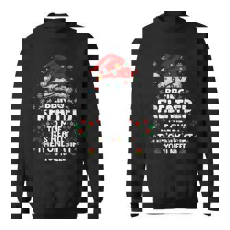 Hat Santa Lights Being Related To Me Christmas Pjs Sweatshirt - Thegiftio