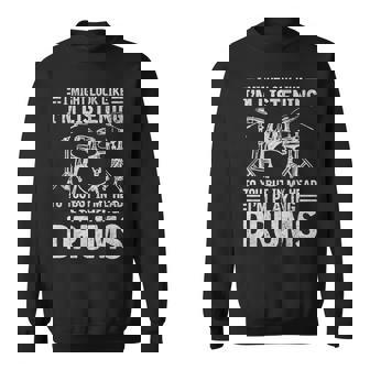 In My Head I'm Playing Drums Drummers Drumming Sweatshirt Unisex | Mazezy