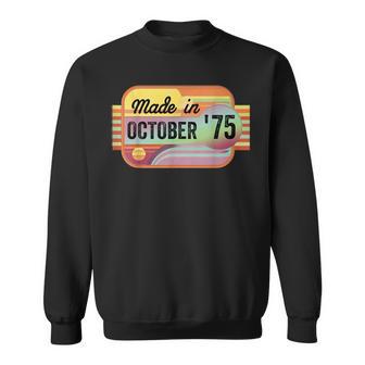 Hecho En Octubre De 1975 Impresionante Leyenda Hombres Niños Cumpleaños Camisa de entrenamiento - Regaloses