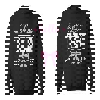 Hello Ten Est 2016 10Th Birthday 10 Years Old Sweatshirt | Seseable CA