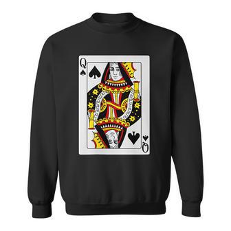 Herzdame Kaffee Ist Liebe Barista Kartenspieliebträger Sweatshirt - Seseable