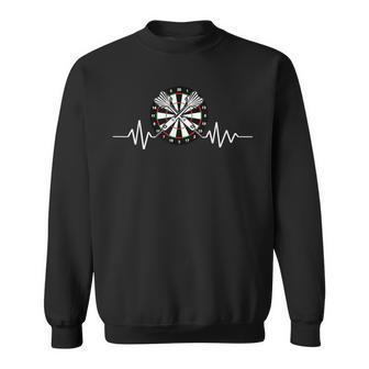 Herzschlag Dartscheibe Darten Dartspiel Trikot Darts Dart Sweatshirt - Geschenkecke