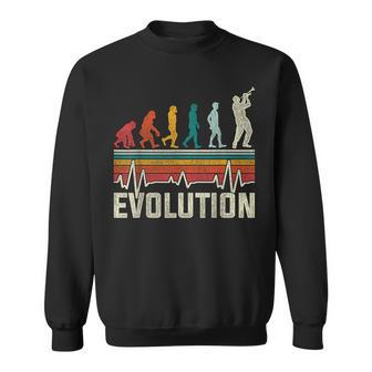 Herzschlag Trompete Retro Musiker Evolution Geschenkintage Sweatshirt - Geschenkecke