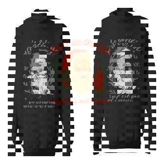 He's On The List And It's Not Mine Christmas Santa Pajama Sweatshirt | Mazezy