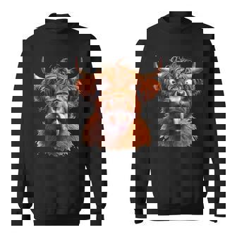 Highland Kuh Tiermotiv Lustiges Hochlandrind Kuhmotiv Sweatshirt - Geschenkecke