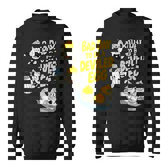 Hilarious Deviled Egg Running Food Joke Kawaii Sweatshirt Unisex | Mazezy