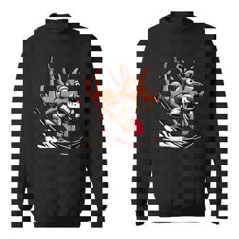 Hilarious Ski Dog Downhill Crash Snow Sport Sweatshirt Unisex | Mazezy