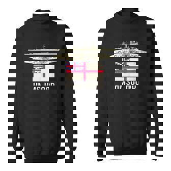 Hms Hood イギリス戦艦図 海軍旗 スウェットシャツ - Kawaiitshirt