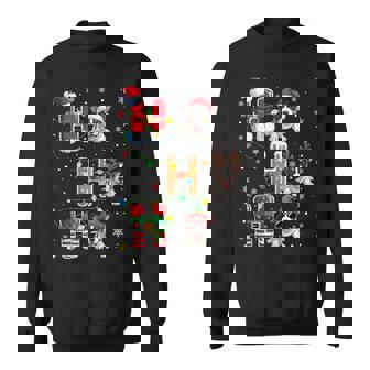 Ho Ho Ho Rat Terrier Dog Christmas Elf Santa Reindeer Xmas Tank Top Sweatshirt Unisex | Mazezy