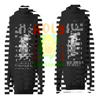 Holy Blockamole Volleyball Enthusiast Avocado Play Sweatshirt Unisex | Mazezy