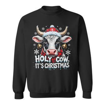 Holy Cow It’S Christmas Farm Holiday Sweatshirt - Thegiftio UK