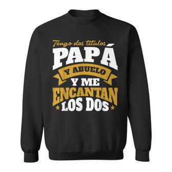 Hombre Divertido Mejor Papá Tengo Dos Títulos Papá Y Abuelo Camisa de entrenamiento - Regaloses