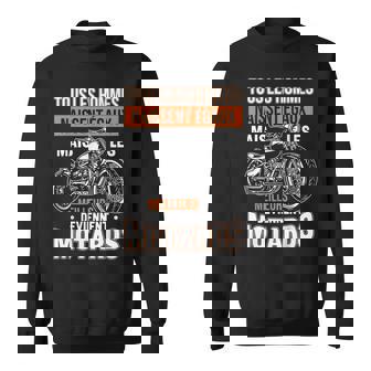 Homme Moto Humour Tous Les Hommes Naissent Égaux Meilleurs Motard Sweater e - Cadeauxyz
