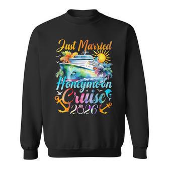 Honeymoon Cruise For Matching Couples 2026 Just Married Sweatshirt - Thegiftio UK