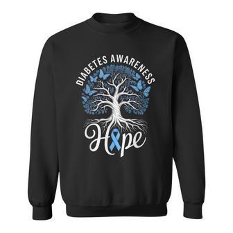 Hope Diabetes Awareness Month Type 1 Diabetes Ribbon Sweatshirt Unisex | Mazezy