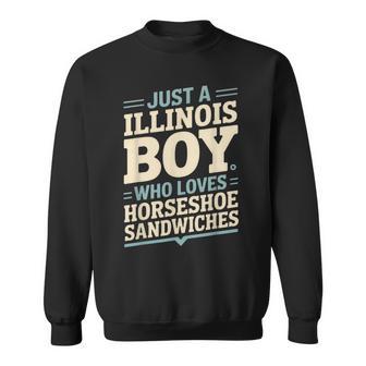Horseshoe Sandwich For Illinois Food Lovers Sweatshirt Unisex | Mazezy