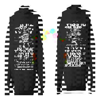 Too Hot For Ugly Astronaut Christmas Holding Earth Santa Hat Sweatshirt Unisex | Mazezy