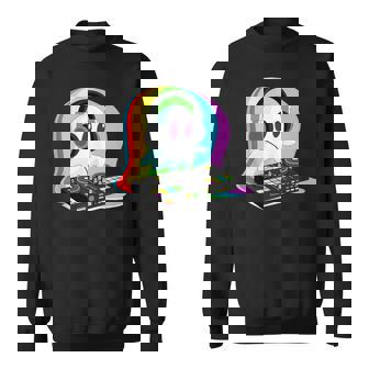 House Music Ghost DJ Optical Illusion EDM Halloween Rave DJ Tank Top Sweatshirt Unisex | Mazezy