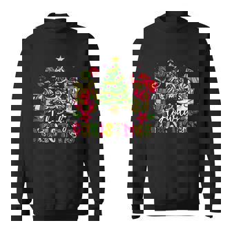 Howdy Christmas Western Cowboy Boot Tree Country Christmas Sweatshirt Unisex | Mazezy