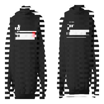 Hpが残りわずか 体力がない 限界 おもしろ ユーモア ゲーム Hpバー 黒 他カラー メンズ レディース 大きいサイズ スウェットシャツ - Kawaiitshirt